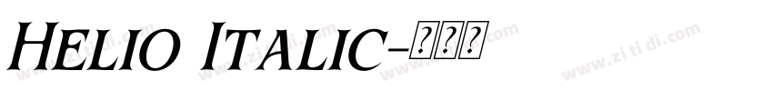 Helio Italic字体转换